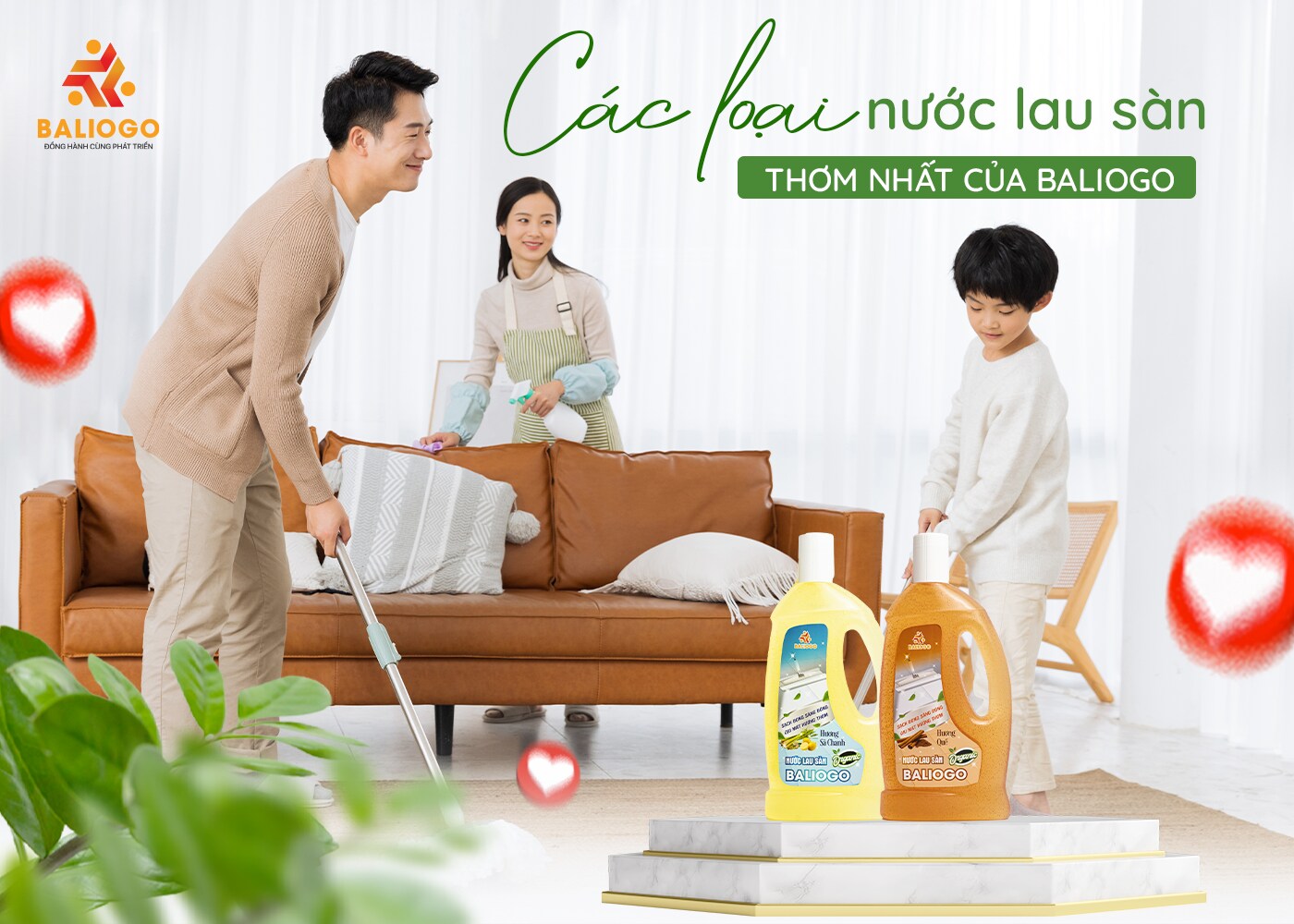 Các loại nước lau sàn thơm nhất của Baliogo
