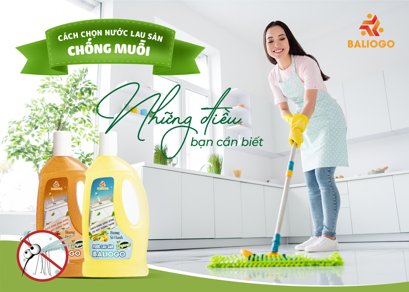 Cách chọn nước lau sàn chống muỗi