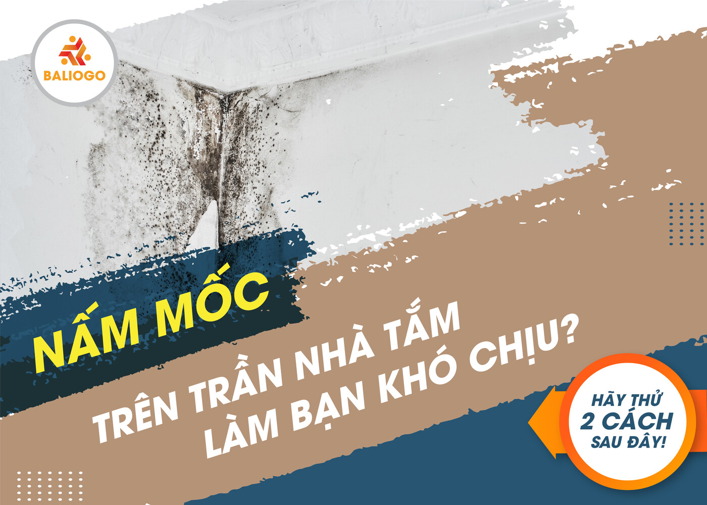 Nấm mốc trên trần nhà tắm