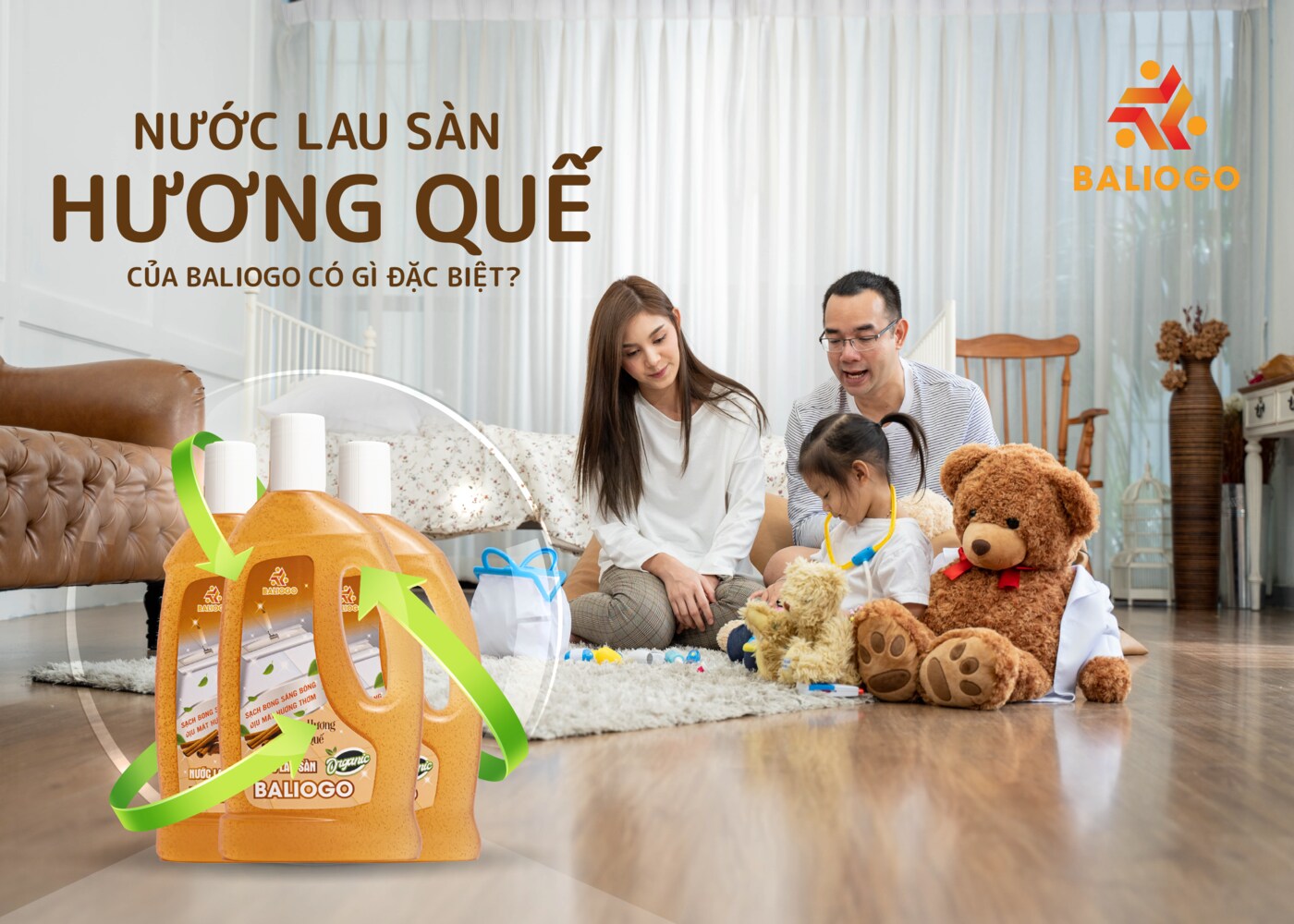 Nước lau sàn hương quế của Baliogo có gì đặc biệt?