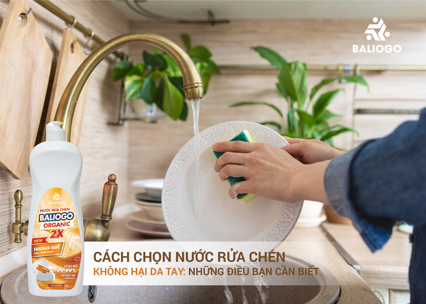 nước rửa chén không hại da tay