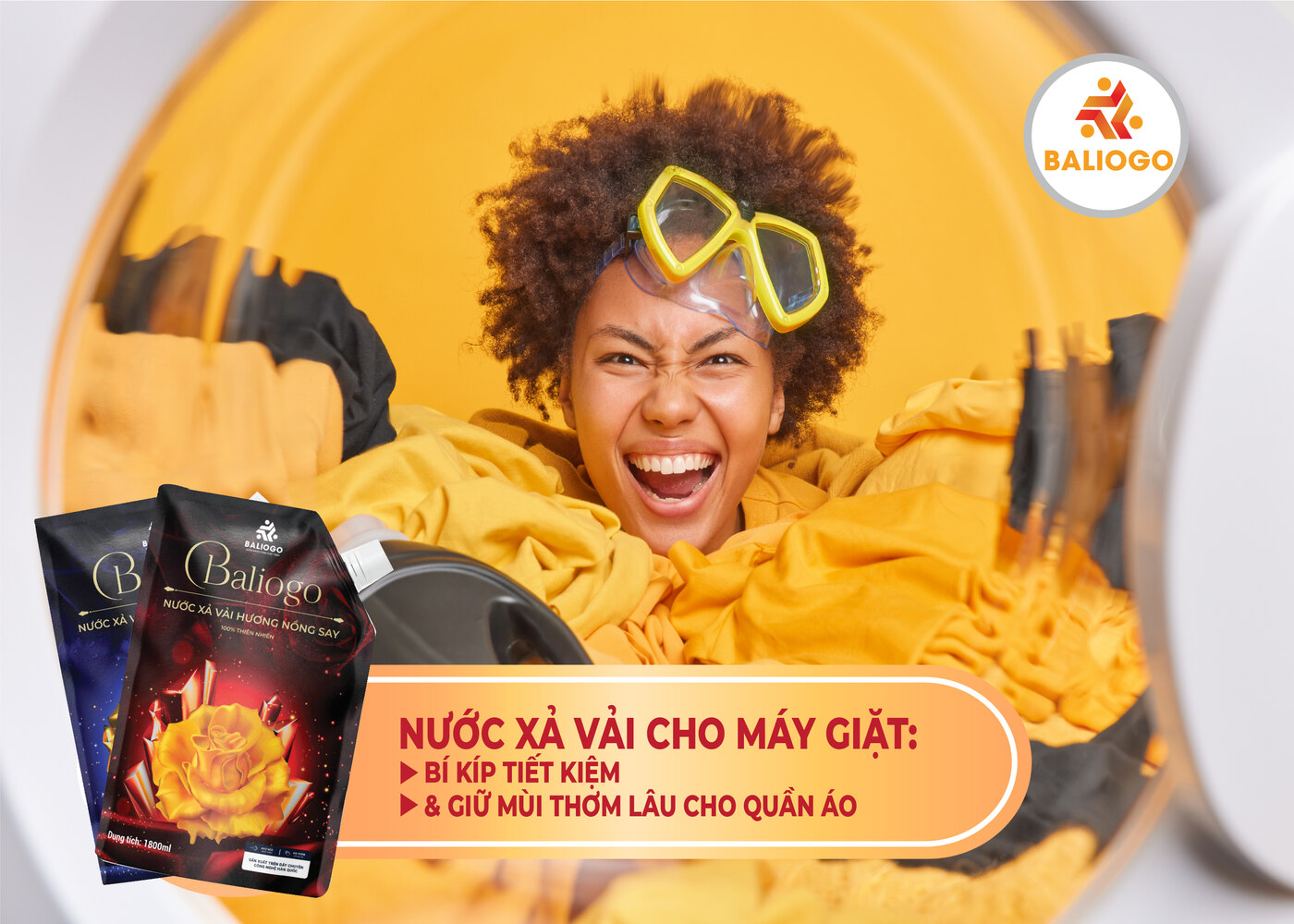 Nước xả vải cho máy giặt