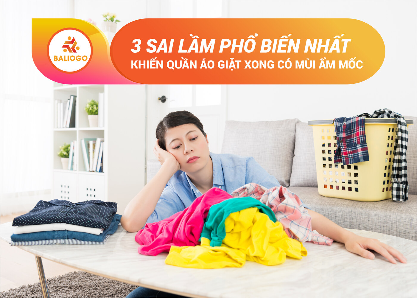 quần áo giặt xong có mùi ẩm mốc