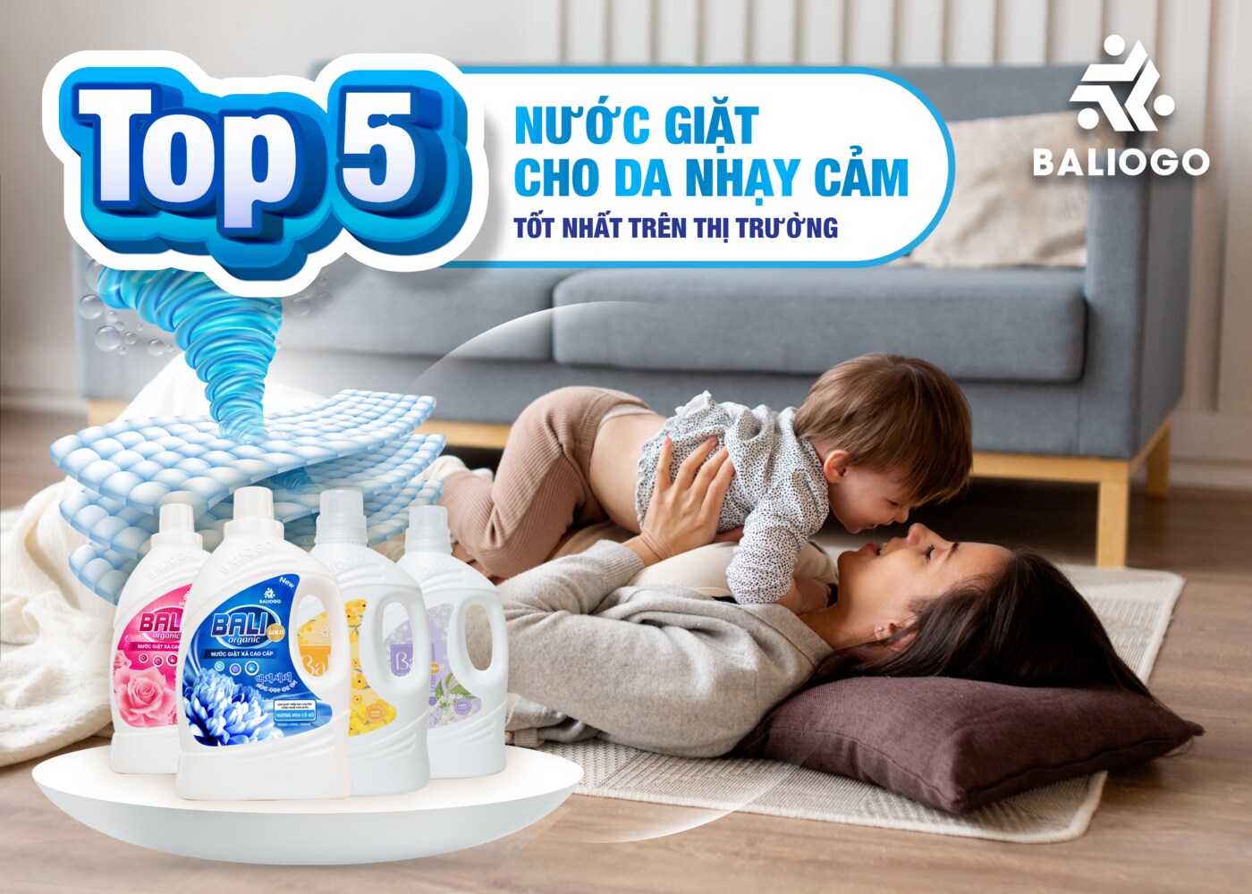 Top 5 nước giặt cho da nhạy cảm tốt nhất trên thị trường