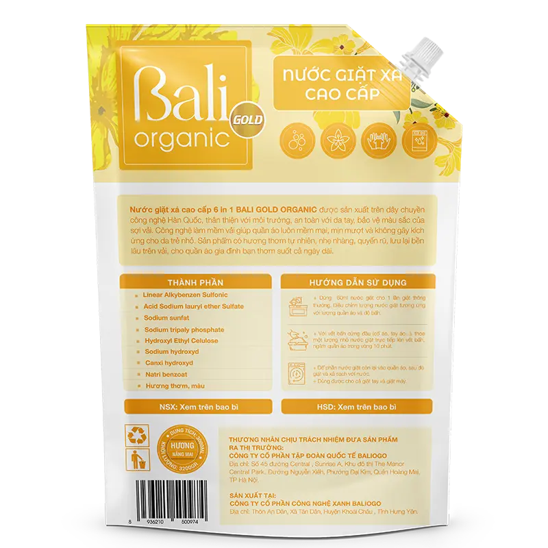 tui nuoc giat xa baligold huong nang mai 3 lit