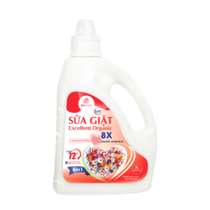 Sua giat EXCELLENT ORGANIC 8X Huong Nuoc Hoa Phap 3 lit