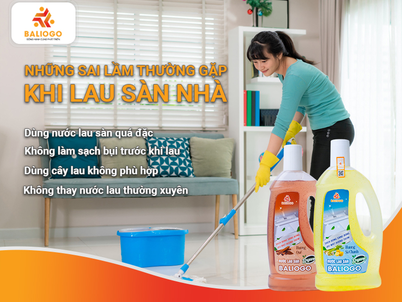 Cach lau nha bang nuoc lau san giup nha sach bong va luu huong 1