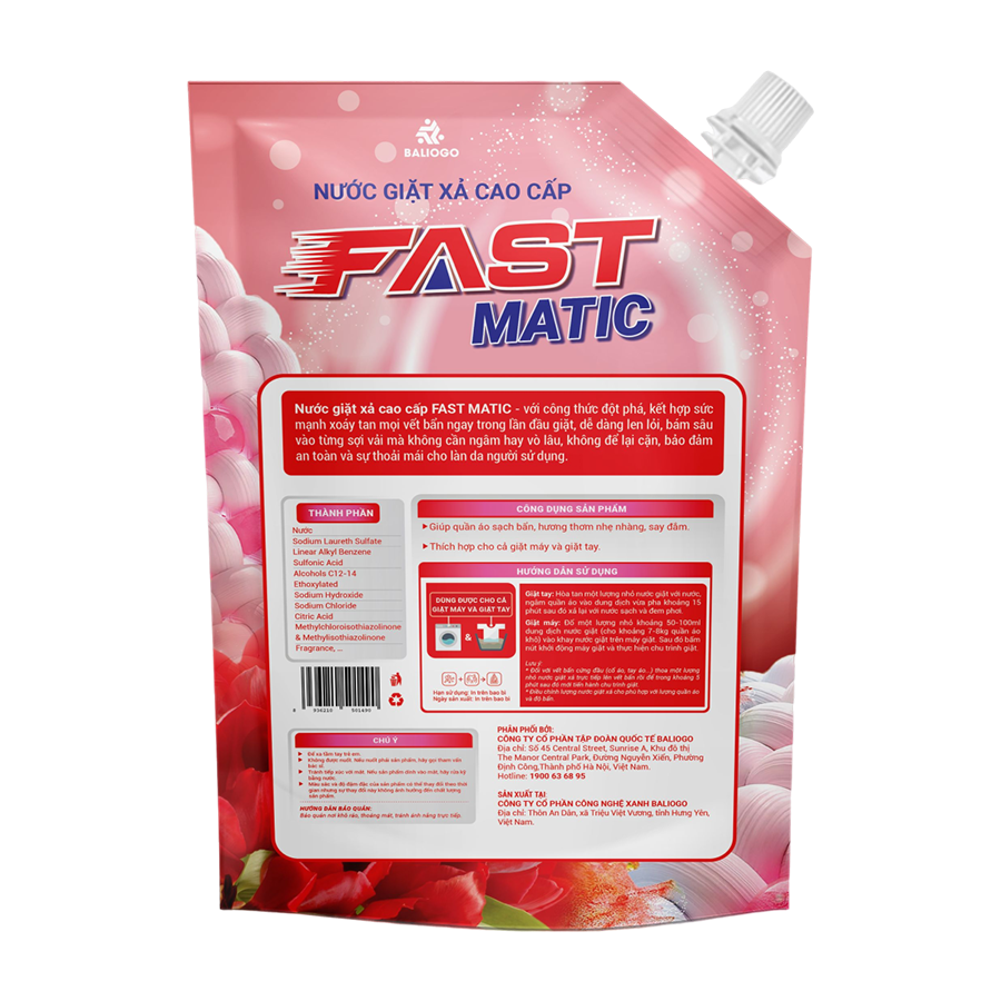 Tui Nuoc giat xa FAST MATIC 3L do mat sau
